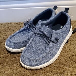 Boys Falls Creek Rusher Denim Slip On Moccasins Size 2 3 Faux HeyDude NWT
